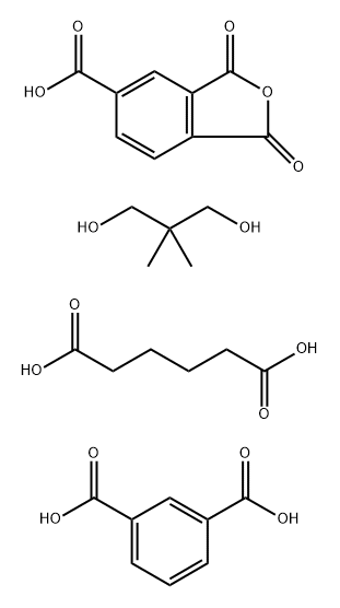 1,3-Benzenedicarboxylic acid, polymer with 1,3-dihydro-1,3-dioxo-5-isobenzofurancarboxylic acid, 2,2-dimethyl-1,3-propanediol and hexanedioic acid Struktur