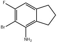 5-bromo-6-fluoro-2,3-dihydro-1H-inden-4-amine Struktur