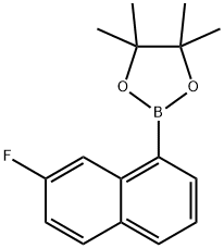 2-(7-Fluoronaphthalen-1-yl)-4,4,5,5-tetramethyl-1,3,2-dioxaborolane Struktur