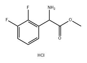 Benzeneacetic acid, α-amino-2,3-difluoro-, methyl ester, hydrochloride (1:1) Struktur