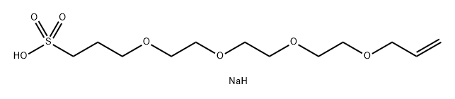 POLYETHYLENEGLYCOL(10 EO) ALLYL (3-SULFOPROPYL) DIETHER, POTASSIUM SALT Struktur