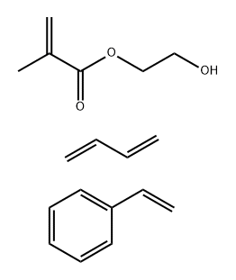 2-Propenoic acid, 2-methyl-, 2-hydroxyethyl ester, polymer with 1,3-butadiene and ethenylbenzene Struktur