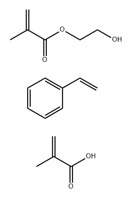 2-Methyl-2-propenoic acid polymer with ethenyl benzene, 2-hydroxyethyl 2-methyl-2-propenoate Struktur