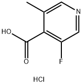 4-Pyridinecarboxylic acid, 3-fluoro-5-methyl-, hydrochloride (1:1) Struktur