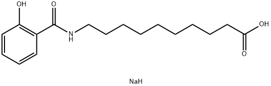 Decanoic acid, 10-[(2-hydroxybenzoyl)amino]-, sodium salt (1:1) Struktur