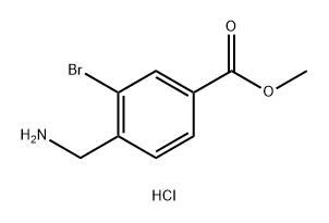 methyl 4-(aminomethyl)-3-bromobenzoate hydrochloride Struktur