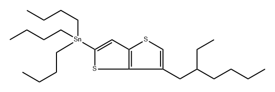 Stannane, tributyl[6-?(2-?ethylhexyl)?thieno[3,?2-?b]?thien-?2-?yl]?- Structure