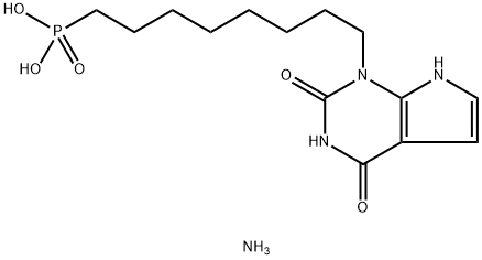 1-(8-Phosphonooctyl)-7-deazaxanthine ammonium salt Struktur