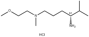 1,4-Hexanediamine, N1-(2-methoxyethyl)-N1,5-dimethyl-, hydrochloride (1:2), (4R)- Struktur