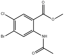 methyl 2-acetamido-4-bromo-5-chlorobenzoate Struktur