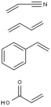 2-Propenoic acid, polymer with 1,3-butadiene, ethenylbenzene and 2-propenenitrile Struktur