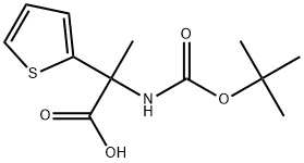 2-((tert-butoxycarbonyl)amino)-2-(thiophen-2-yl)propanoicacid Struktur