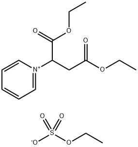 Pyridinium, 1-[3-ethoxy-1-(ethoxycarbonyl)-3-oxopropyl]-, ethyl sulfate (1:1) Struktur