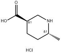 3-Piperidinecarboxylic acid, 6-methyl-, hydrochloride (1:1), (3R,6R)- Struktur