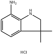 1H-Indol-7-amine, 2,3-dihydro-3,3-dimethyl-, hydrochloride (1:1) Struktur