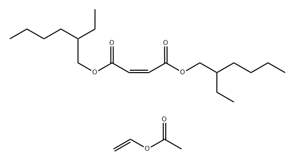 2-Butenedioic acid (Z)-, bis (2-ethylhexyl) ester, polymer with ethenyl acetate Struktur