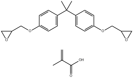 2-propenoic acid, 2-methyl-, polymer with2,2'-[(1-methylethylidene)bis(4,1-phenyleneoxymethylene)]bis[oxirane] Struktur