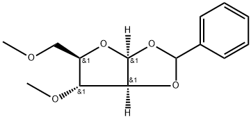 1-O,2-O-Benzylidene-3-O,5-O-dimethyl-β-D-arabinofuranose Struktur