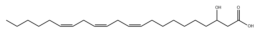 3-Hydroxy-10(Z),13(Z),16(Z)-docosatrienoic acid Struktur