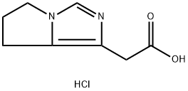 5H-Pyrrolo[1,2-c]imidazole-1-acetic acid, 6,7-dihydro-, hydrochloride (1:1) Struktur