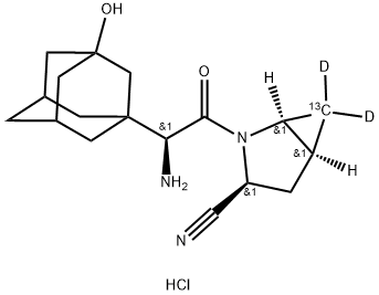 Saxagliptin-13C-d2 (hydrochloride) Struktur