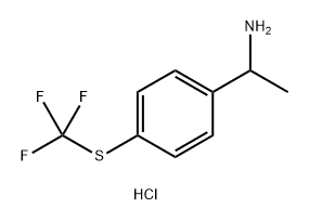 Benzenemethanamine, α-methyl-4-[(trifluoromethyl)thio]-, hydrochloride (1:1) Struktur