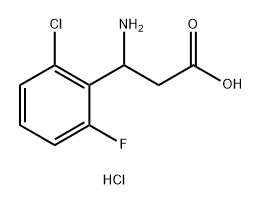 Benzenepropanoic acid, β-amino-2-chloro-6-fluoro-, hydrochloride (1:1) Struktur