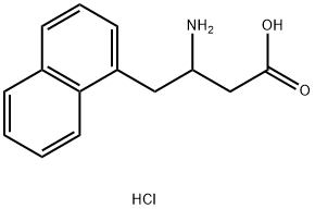 3-Amino-4-(1-naphthyl)butanoic?acid? hydrochloride Struktur