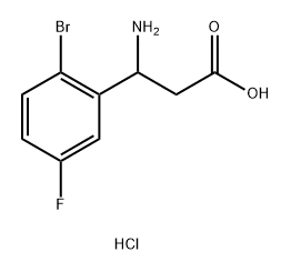 Benzenepropanoic acid, β-amino-2-bromo-5-fluoro-, hydrochloride (1:1) Struktur