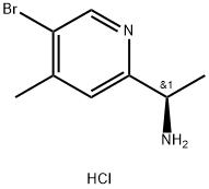 2-Pyridinemethanamine, 5-bromo-α,4-dimethyl-, hydrochloride (1:2), (αR)- Struktur