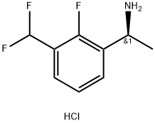 Benzenemethanamine, 3-(difluoromethyl)-2-fluoro-α-methyl-, hydrochloride (1:1), (αS)- Struktur