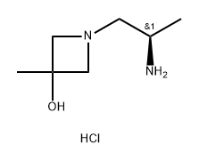 3-Azetidinol, 1-[(2R)-2-aminopropyl]-3-methyl-, hydrochloride (1:2) Struktur