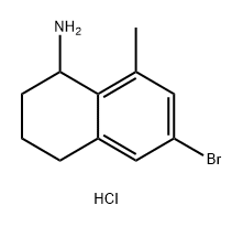 1-Naphthalenamine, 6-bromo-1,2,3,4-tetrahydro-8-methyl-, hydrochloride (1:1) Struktur