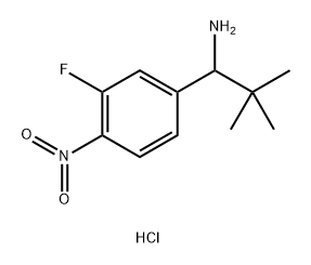 1-(3-FLUORO-4-NITROPHENYL)-2,2-DIMETHYLPROPAN-1-AMINE HYDROCHLORIDE Struktur