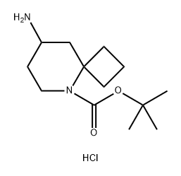 tert-Butyl 8-amino-5-azaspiro[3.5]nonane-5-carboxylate hydrochloride Struktur