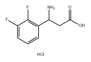 Benzenepropanoic acid, β-amino-2,3-difluoro-, hydrochloride (1:1) Struktur