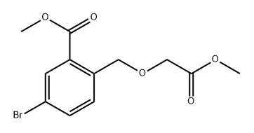 methyl 5-bromo-2-((2-methoxy-2-oxoethoxy)methyl)benzoate Struktur