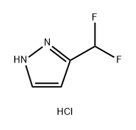 1H-Pyrazole, 3-(difluoromethyl)-, hydrochloride (1:1) Struktur