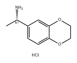 1,4-Benzodioxin-6-methanamine, 2,3-dihydro-α-methyl-, hydrochloride (1:1), (αS)- Struktur