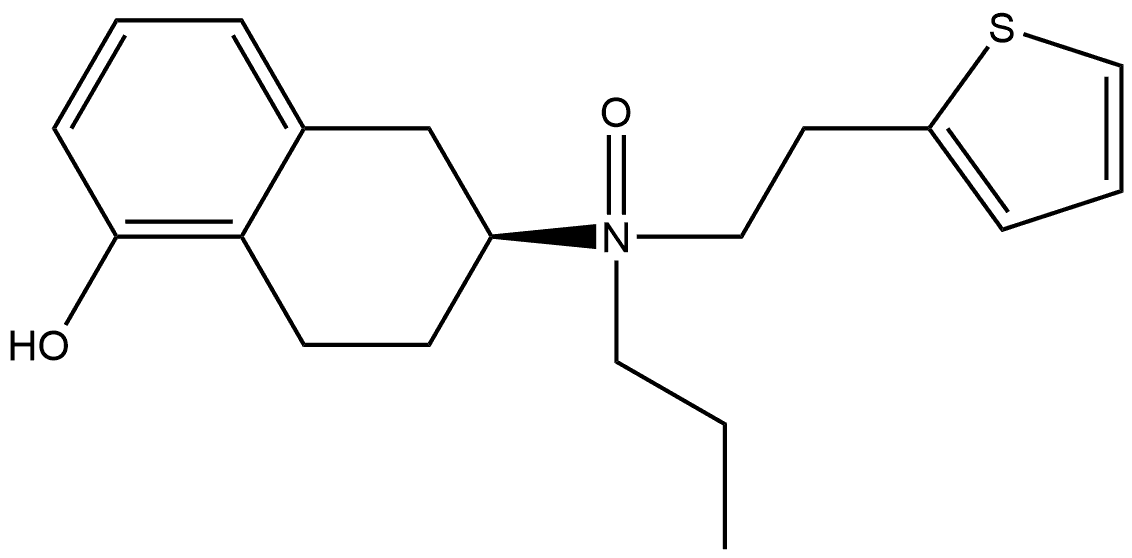 1-Naphthalenol, 5,6,7,8-tetrahydro-6-[oxidopropyl[2-(2-thienyl)ethyl]amino]-, (6S)- Struktur