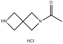 Ethanone, 1-(2,6-diazaspiro[3.3]hept-2-yl)-, hydrochloride (1:2) Struktur