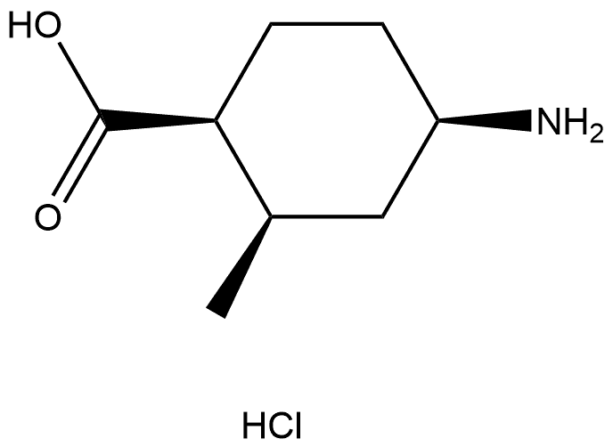 REL-(1S,2R,4R)-4-AMINO-2-METHYL-CYCLOHEXANECARBOXYLIC ACID HYDROCHLORIDE Struktur