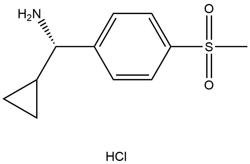 (S)-cyclopropyl(4-(methylsulfonyl)phenyl)methanamine hydrochloride Struktur