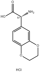 (R)-2-amino-2-(2,3-dihydrobenzo[b][1,4]dioxin-6-yl)aceticacid hydrochloride Struktur