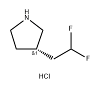 Pyrrolidine, 3-(2,2-difluoroethyl)-, hydrochloride (1:1), (3S)- Struktur