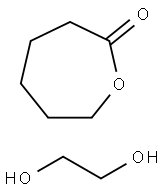 2-Oxepanone, polymer with 1,2-ethanediol Struktur