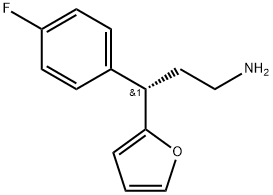 2-Furanpropanamine, γ-(4-fluorophenyl)-, (γS)- Struktur