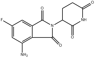 4-amino-2-(2,6-dioxopiperidin-3-yl)-6-fluoroisoindoline-1,3-dione Struktur