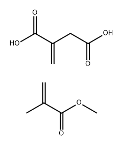 Butanedioic acid, methylene-, polymer with methyl 2-methyl -2-propanoate Struktur