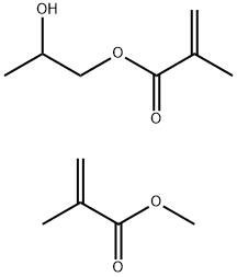 2-Propenoic acid, 2-methyl-, 2-hydroxypropyl ester, polymer with methyl 2-methyl-2-propenoate Struktur